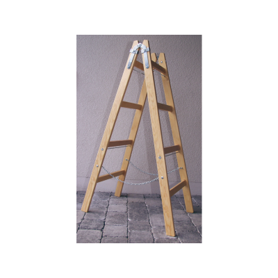 GEBOL-Drevený dvojitý rebrík ÖNORM z 1501 testovaných 4 priečky