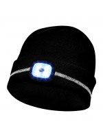 GEBOL-Prac. čiapka s  LED svetlom čierna