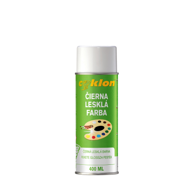 Farba v spreji / čierna-lesklá / 400 ml