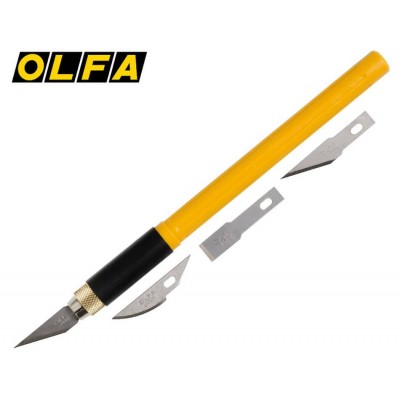 OLFA - Ceruzkový skalpel s protišmykovou gumou na rukoväti